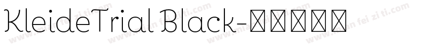KleideTrial Black字体转换